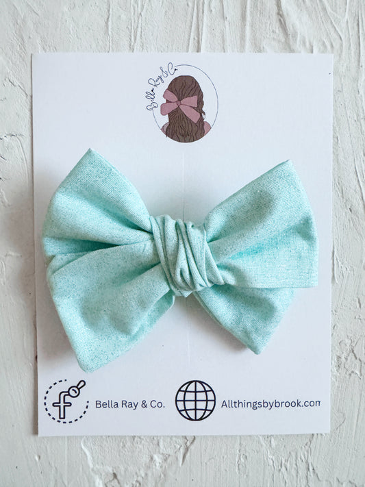 Crystal blue sparkly pinwheel