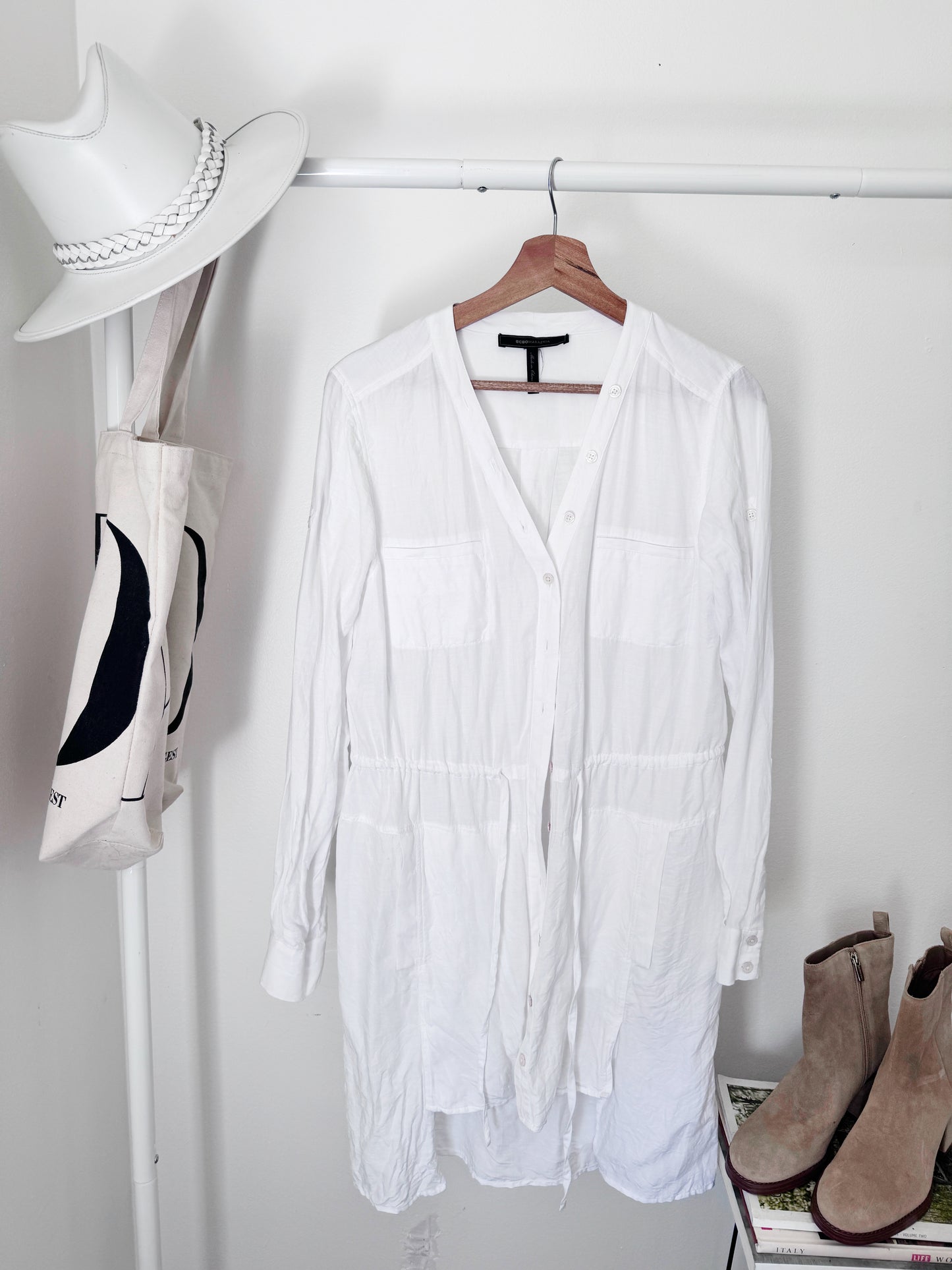 White long bcbg coverup size xs