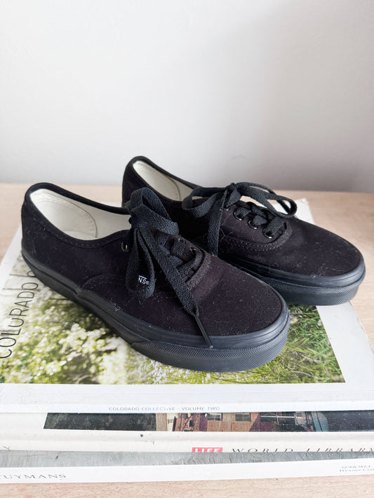 All black Vans like new 1Y