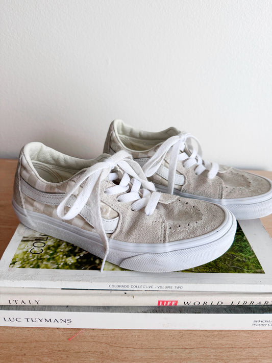 Floral checkered vans size 5.5 womens