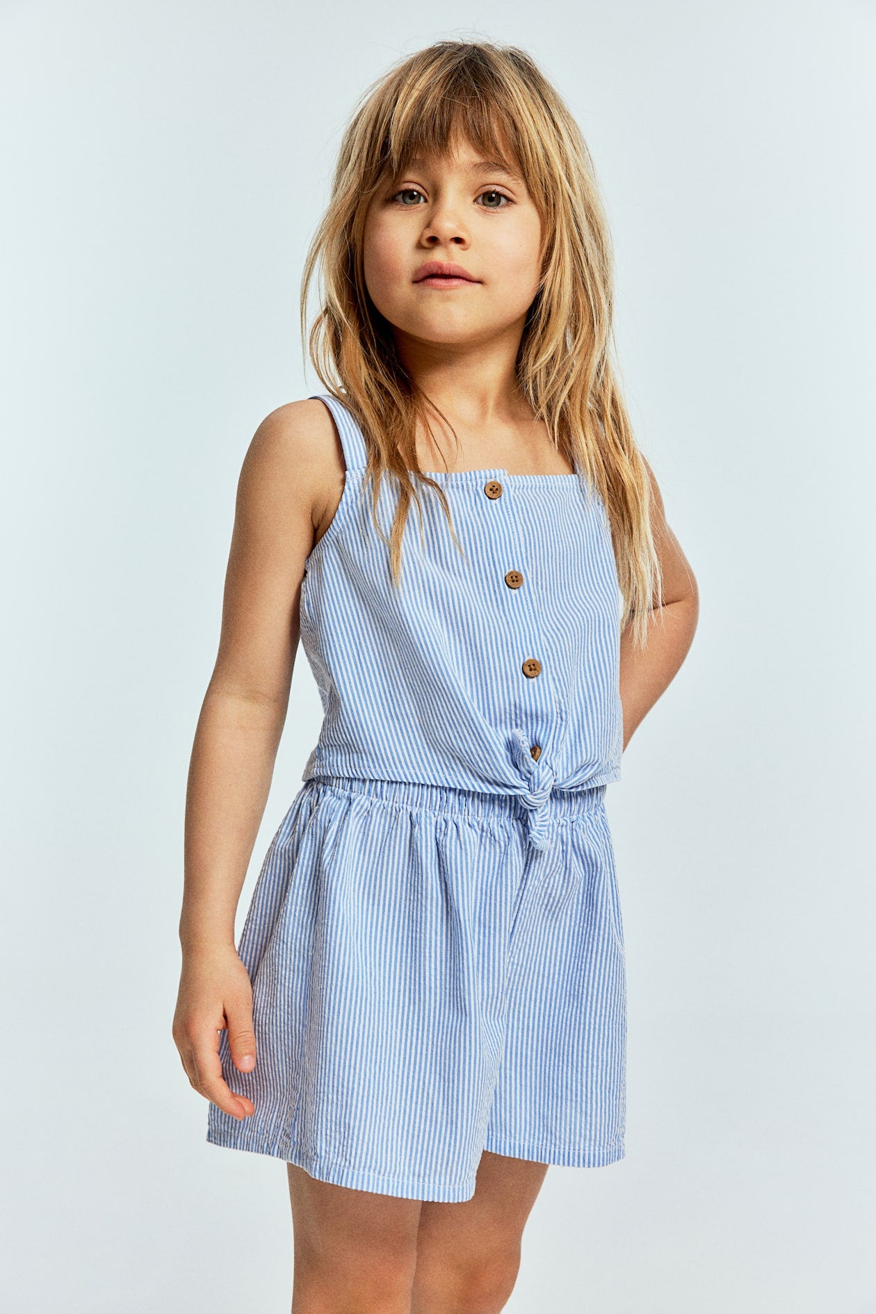 H&M girls 3T blue striped set