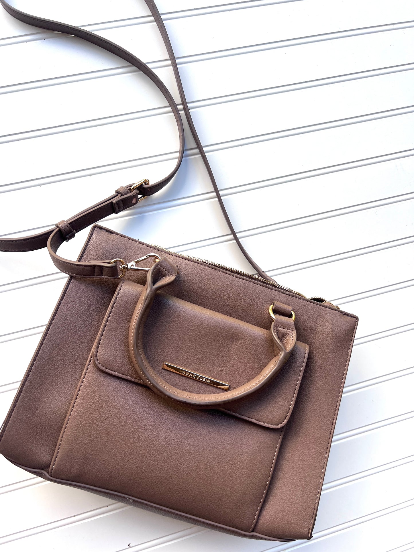 Brown Anne Klein leather handbag