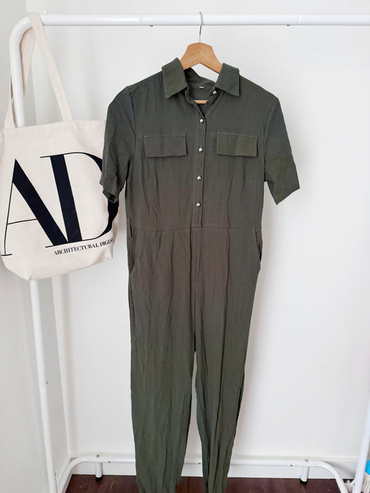 Olive green jumpsuit size small