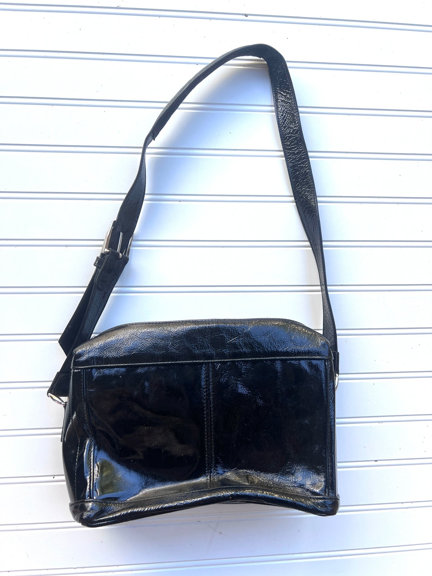 Vintage S.A.S. Black patent leather handbag