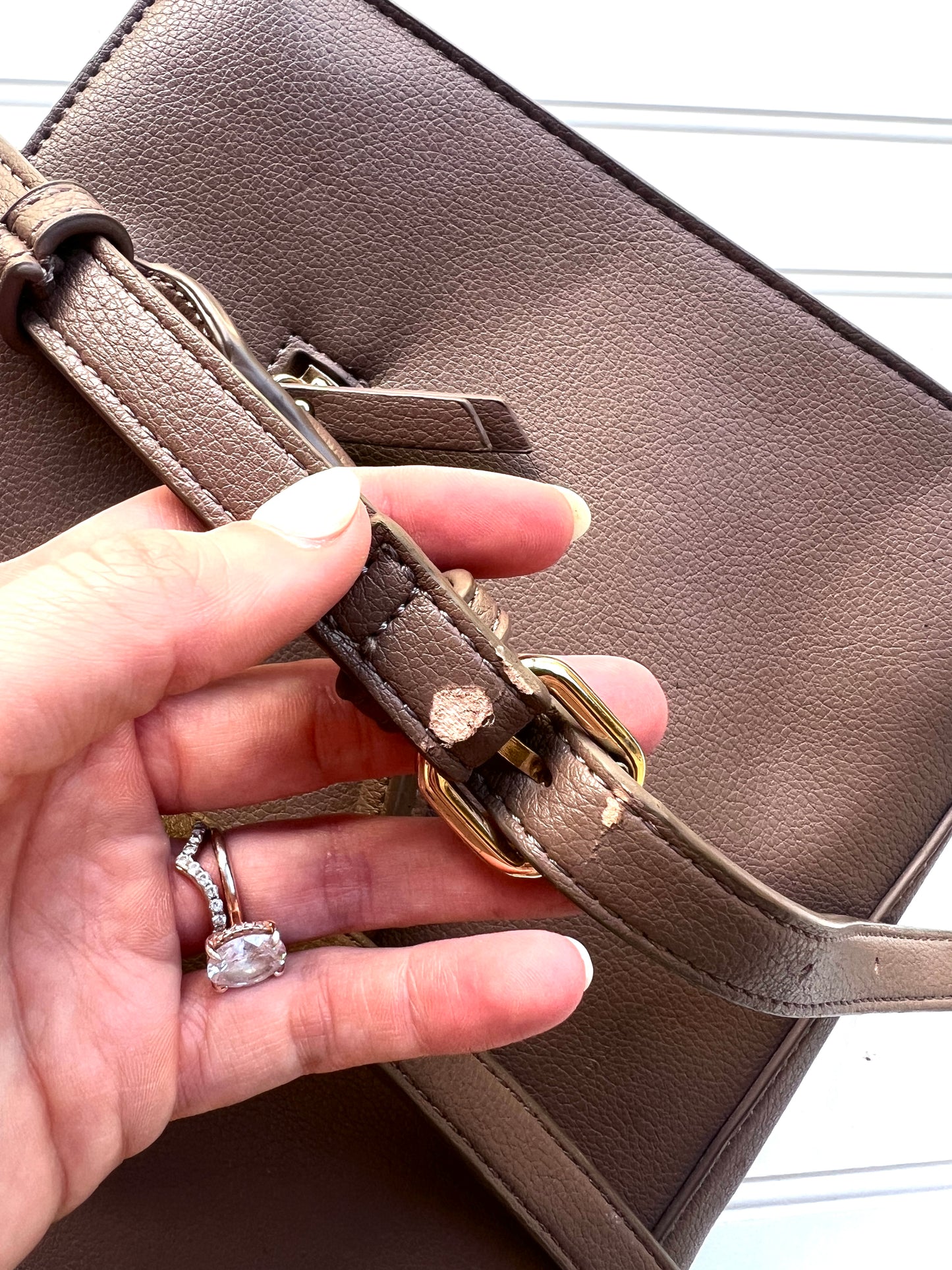 Brown Anne Klein leather handbag