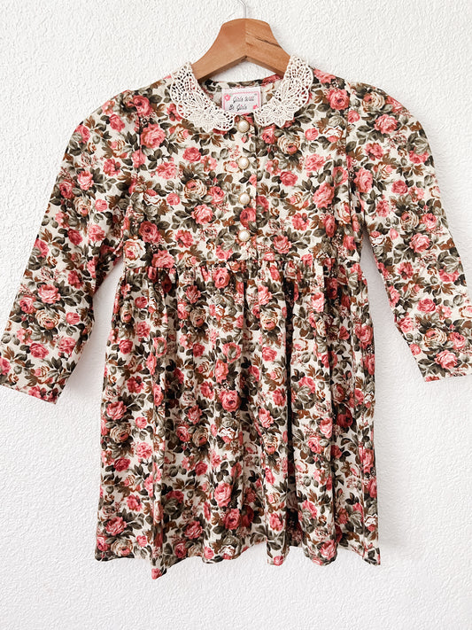 Girls vintage floral dress size 5t